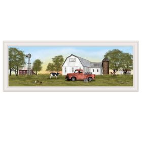 "Summer on the Farm" by Billy Jacobs, Ready to Hang Framed Print, White Frame