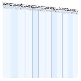 VEVOR Clear PVC Strip Curtain, 84 in Height x 48 in Width x 0.08 in Thickness, 8 PCS Walk in Freezer Cooler Curtain Strips