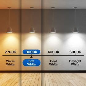 SANSI 60W Equivalent LED Light Bulbs, 22-Year Lifetime,  900 Lumens With Ceramic Technology,  Non-Dimmable, E26 Base, A15 Size, Energy-Efficient (Option: 6pack-3000K)